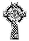 Coloring page celtic cross