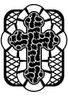 Coloring page Celtic cross