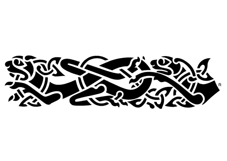 Coloring page celtic motief