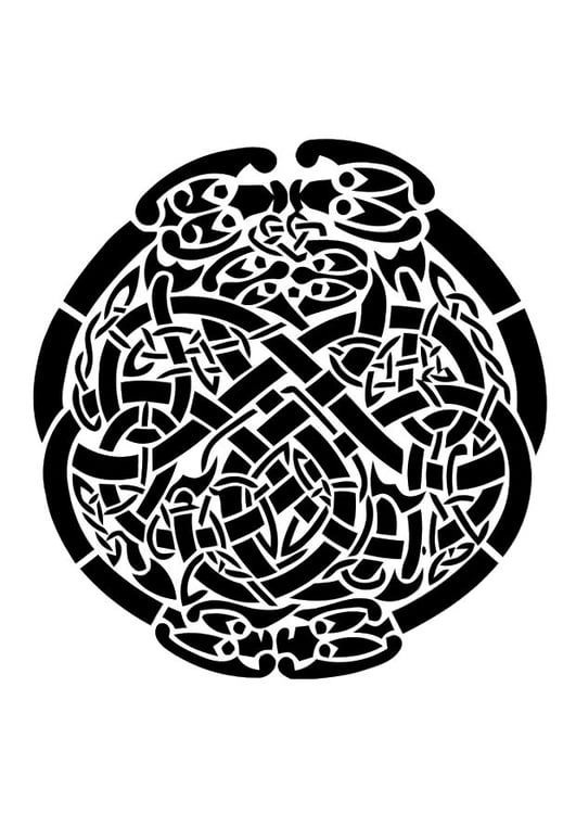 Coloring page celtic motief