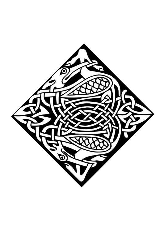 Coloring page celtic motief