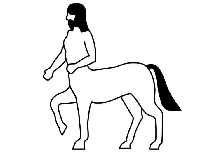 Coloring page centaur