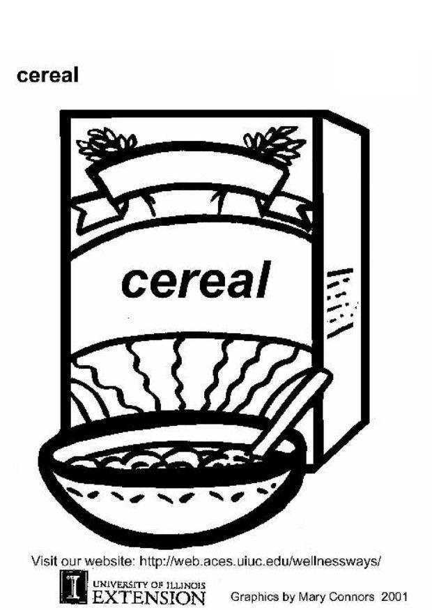 Coloring page cereal