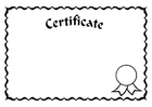 Coloring pages certificate