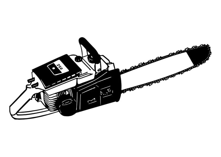 Coloring page chainsaw