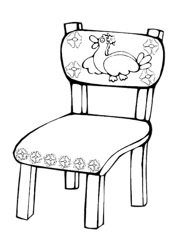 Simple Chair Coloring Page  Coloring pages, Printable coloring