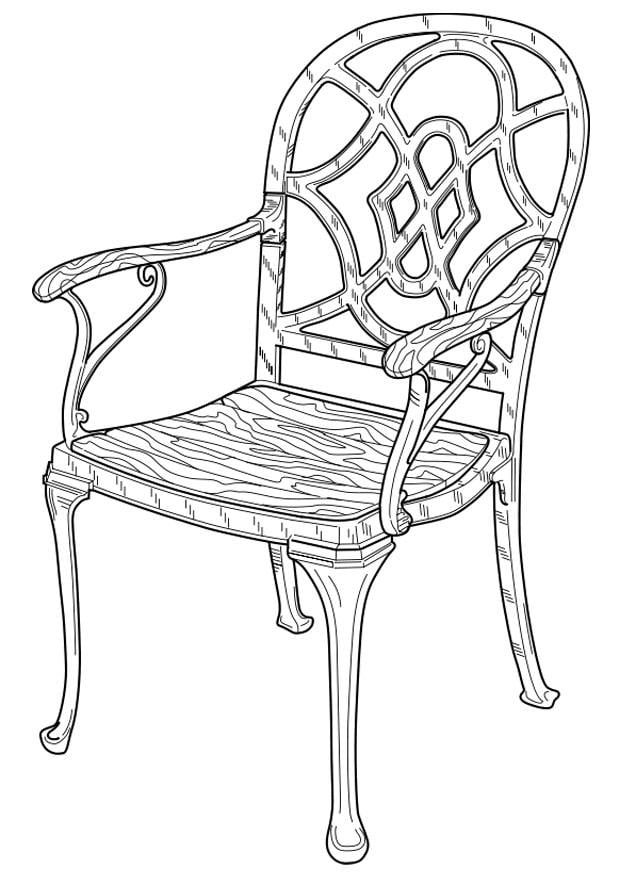 Coloring Page chair - free printable coloring pages - Img 19101
