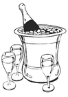 Coloring page champagne