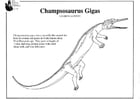 Coloring pages champosaurus gigas