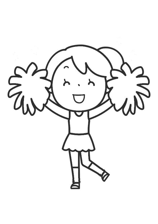 Coloring page cheerleading