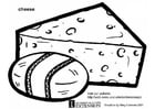 Coloring page cheese