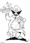 Coloring page chef