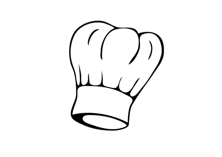 Coloring page chef's hat