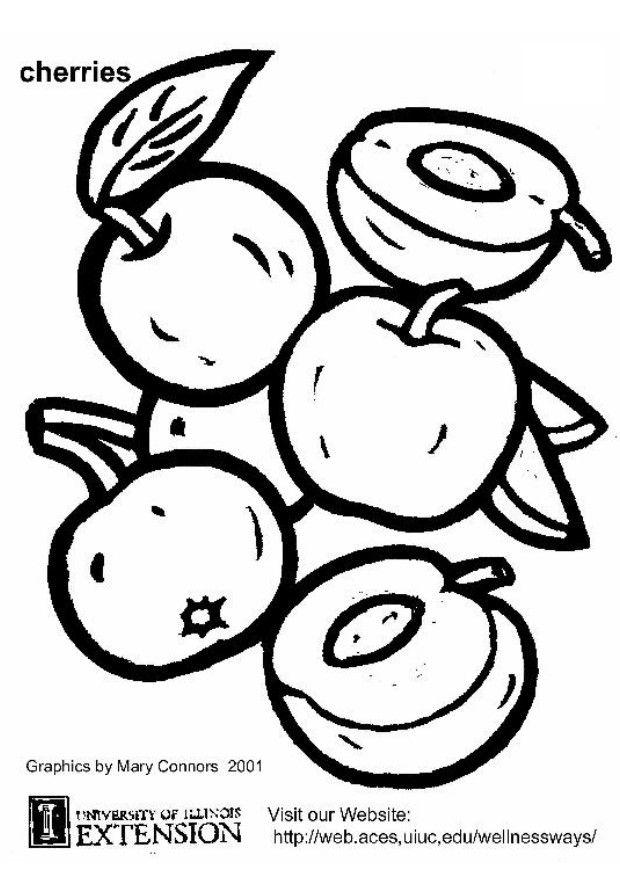 Coloring page cherries