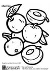 Coloring page cherries