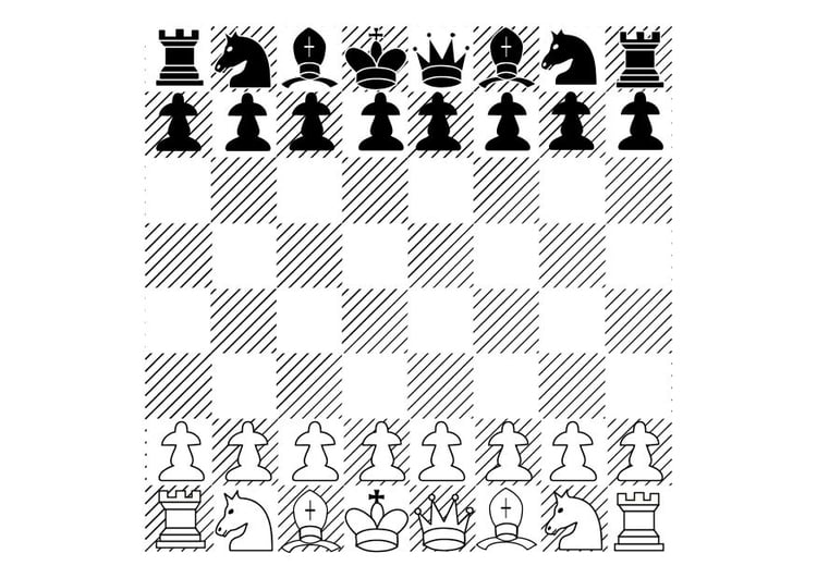 Coloring page chess