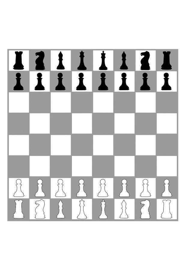 Coloring page chessboard