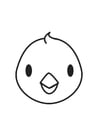 Coloring pages Chick Head