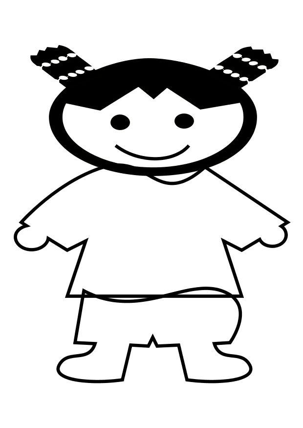 Coloring page chinese girl