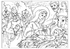 Coloring pages Christ is born
