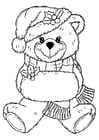 Coloring pages christmas bear