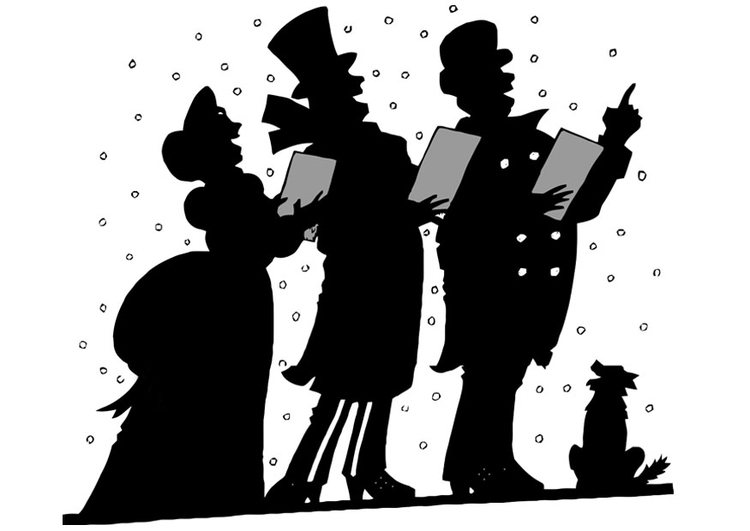 Coloring page christmas carol