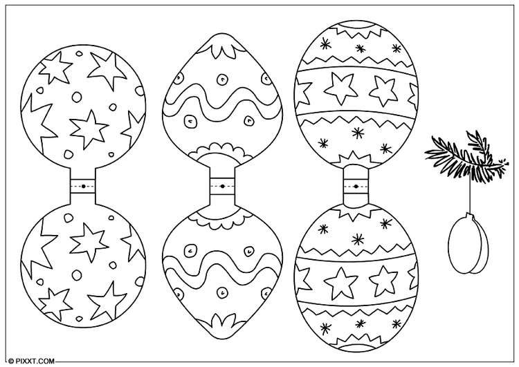 Coloring page Christmas decoration