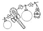 Coloring page Christmas decoration