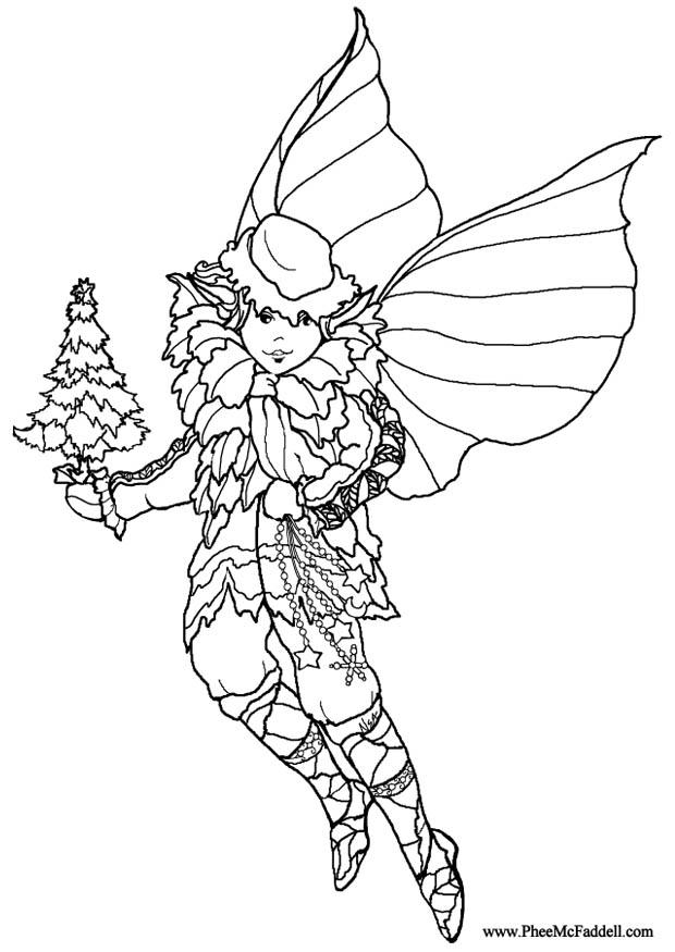 Coloring page christmas elf