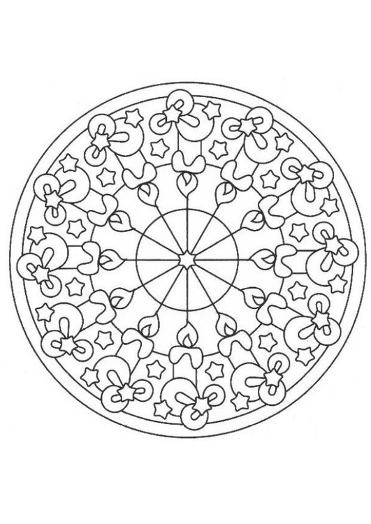 free printable christmas mandala coloring pages