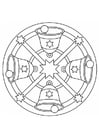 Coloring page christmas mandala