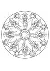 Coloring page christmas mandala