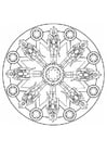 Coloring pages christmas mandala