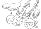 Coloring page christmas ornaments