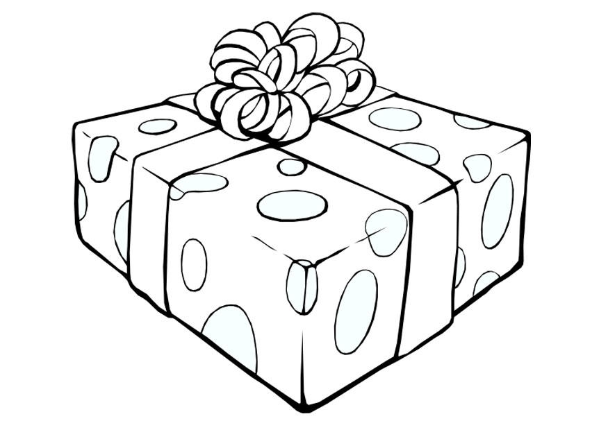 Coloring page christmas present