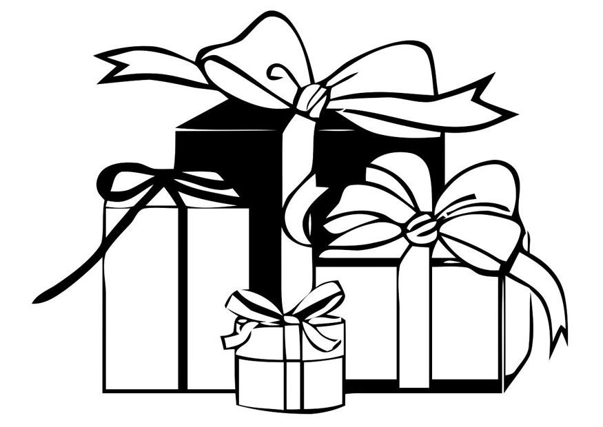 Coloring page christmas presents