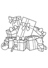 Coloring pages Christmas presents