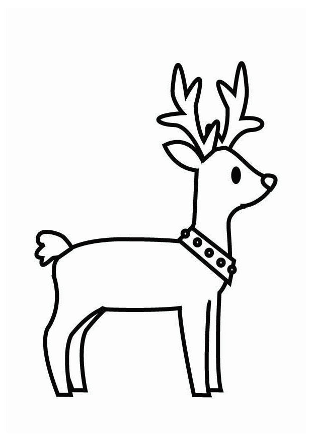 Coloring page Christmas reindeer