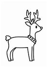 Coloring page Christmas reindeer