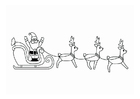 Coloring page Christmas Sleigh