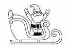 Coloring page Christmas Sleigh