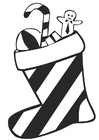Coloring page christmas stocking