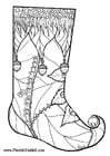 Coloring page Christmas stocking