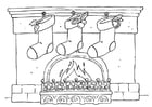 Coloring page christmas stockings