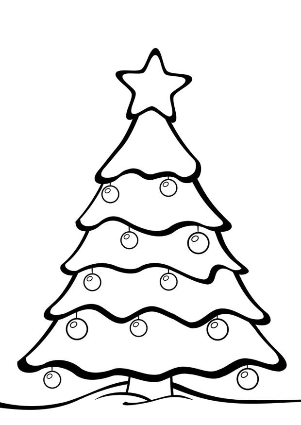 Coloring page Christmas tree