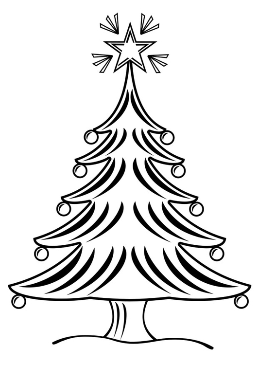 Coloring page Christmas tree