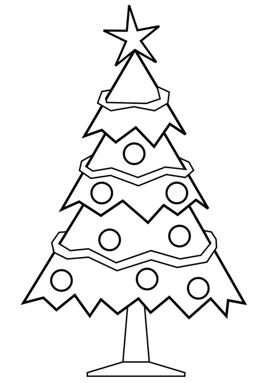 Coloring page Christmas tree