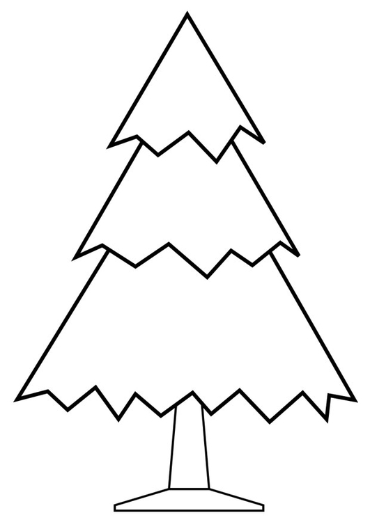 Coloring page Christmas tree