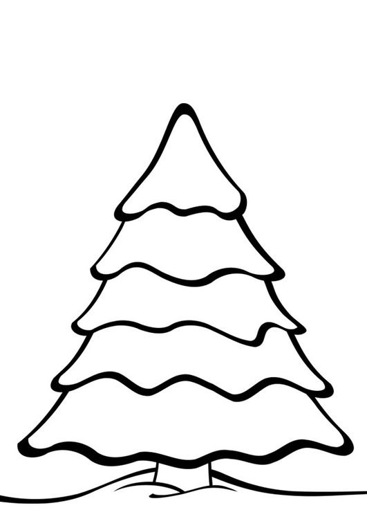 Coloring page Christmas tree