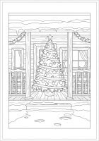 Christmas tree on the terrace
